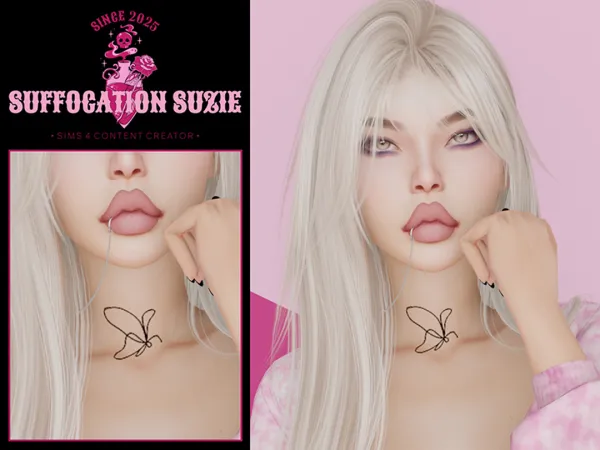 Mix Butterfly N2 Tattoo HQ by SuffocationSuzie - The Sims 4 Custom Content