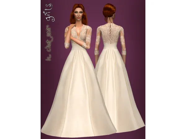 Winter tale wedding style by lechatnoirhouse - The Sims 2 Custom Content