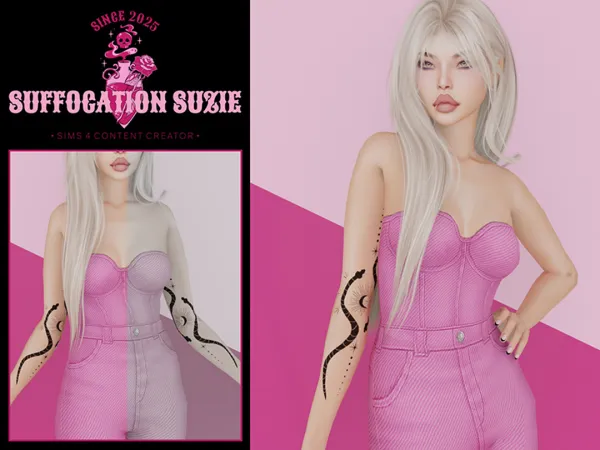Mix Snake Tattoo RA HQ by SuffocationSuzie - The Sims 4 Custom Content