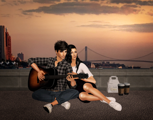 Guitar couple posebox by simsfinds - The Sims 2 Custom Content