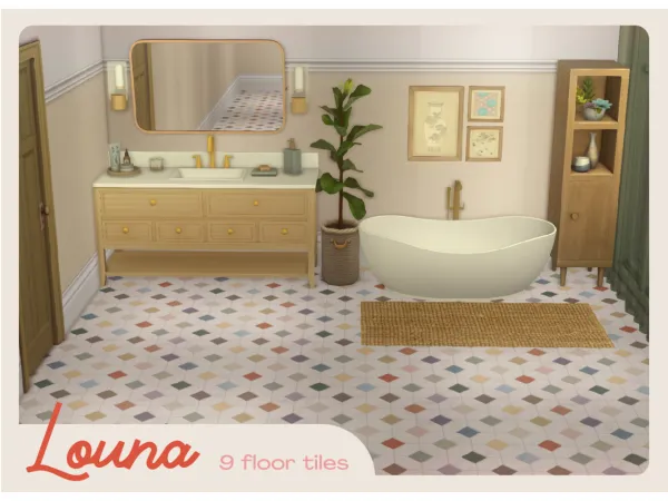 ChartreuseSims Louna Floor Tiles - The Sims 2 Custom Content