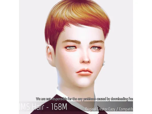 Alpha Korean Hairstyle 168M by Maysims - The Sims 4 Custom Content