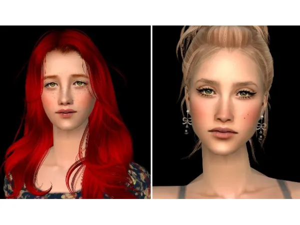 Two Blush Hairlines now with 100 less gum hair sims by lilith - The Sims 2 Custom Content