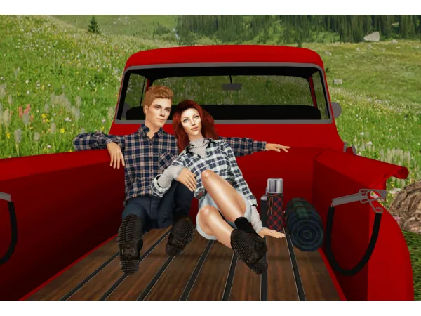 Pickup Truck posebox by illary - The Sims 2 Custom Content
