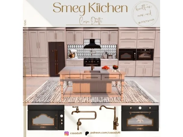 Alpha Smeg Kitchen - The Sims 4 Custom Content