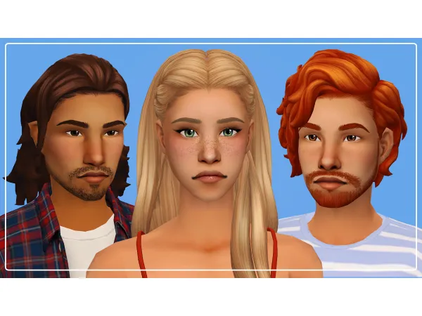 t2 FACIAL HAIRS by simsfinds - The Sims 2 Custom Content