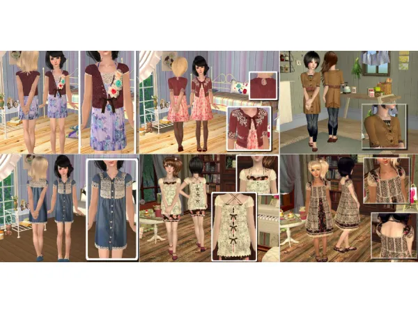AngelKurama Clothing Reuploaded by simsfinds - The Sims 2 Custom Content