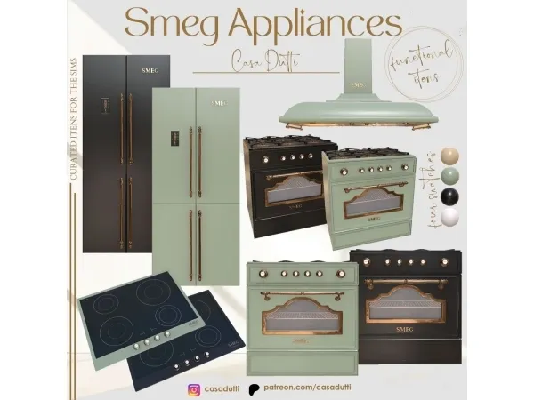 Alpha Smeg Appliances - The Sims 4 Custom Content