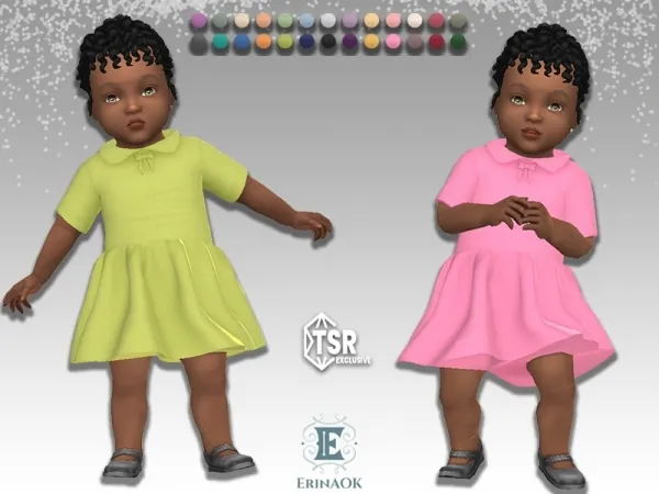 Alpha erinaok infant dress 070425 - The Sims 4 Custom Content