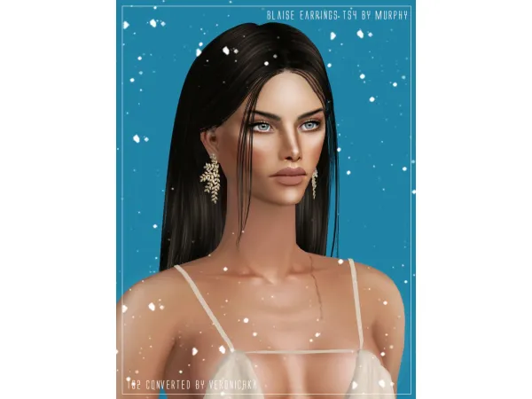 MURPHY Blaise Earrings 4t2 by Veronichka - The Sims 2 Custom Content