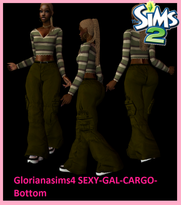 sims2 bottom cargo pants by simsfinds - The Sims 2 Custom Content