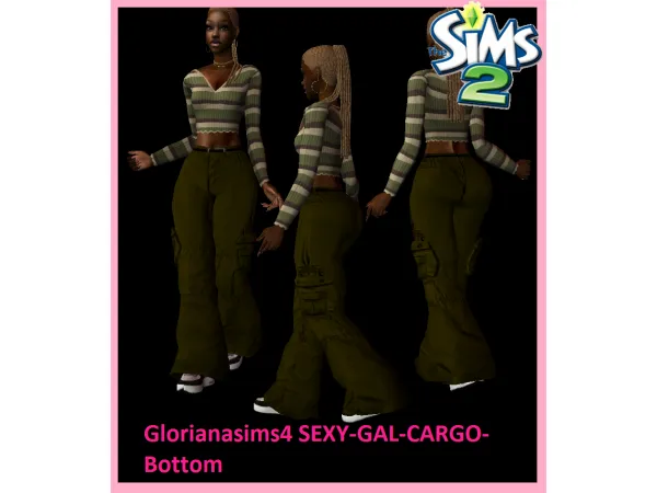 sims2 bottom cargo pants by afrosimmer - The Sims 2 Custom Content