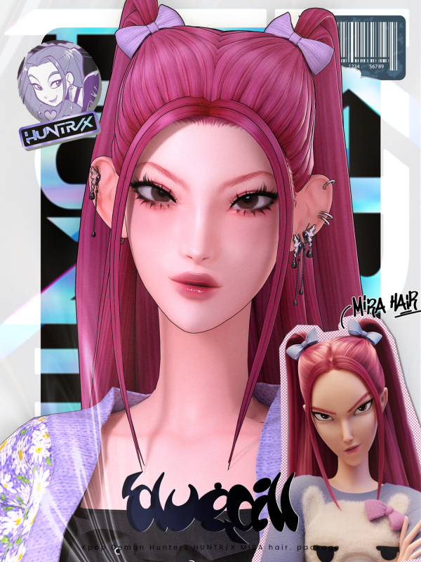 Maxis Match HUNTRX MIRA hair by simsfinds - The Sims 4 Custom Content