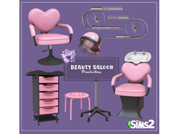 Heart Hair Saloon by lindasim - The Sims 2 Custom Content
