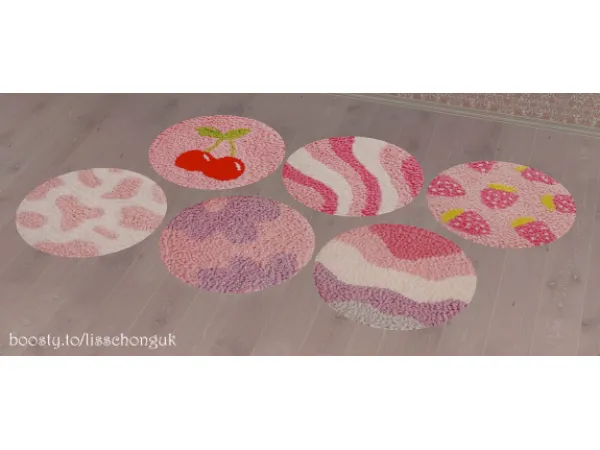 Carpets pink repaints by lisschonguk - The Sims 2 Custom Content