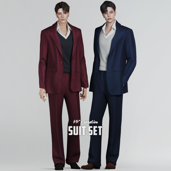 Alpha [KK] Suit set by simsfinds - The Sims 4 Custom Content