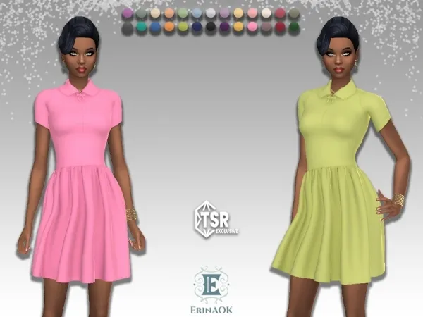 Alpha erinaok womens dress 070525 - The Sims 4 Custom Content