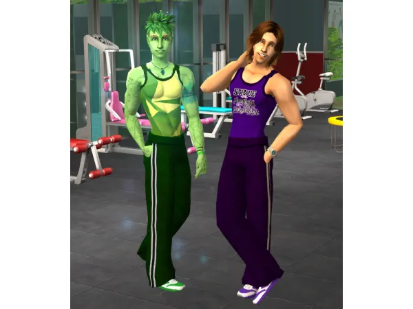 Blue Heaven Sims' Midnight Workout LLB Outfit Recolor by alderlock - The Sims 2 Custom Content