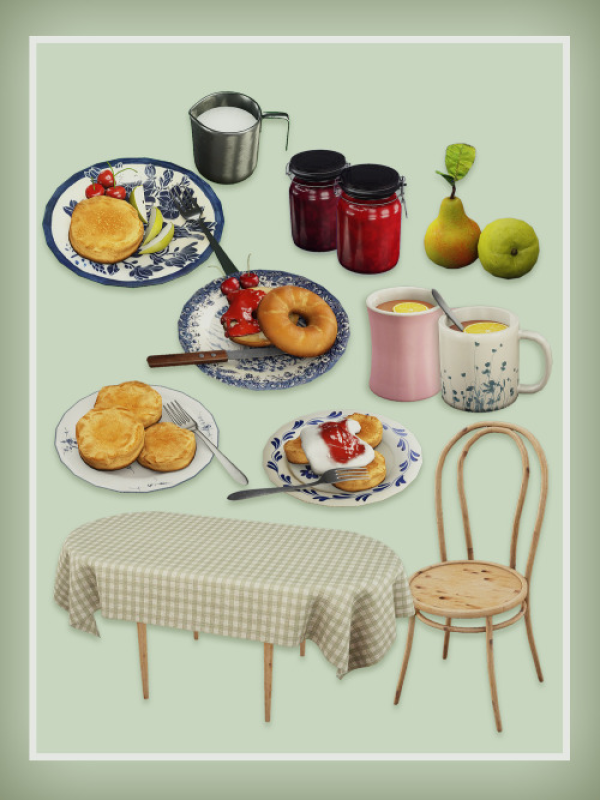 altogetherx breakfast by simsfinds - The Sims 3 Custom Content