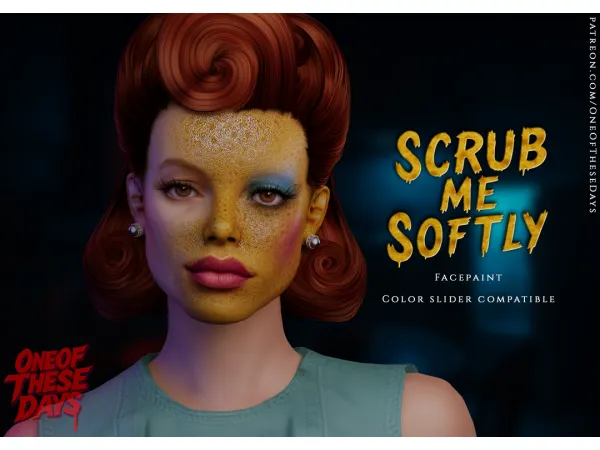 Alpha Scrub Me Softly Facepaint - The Sims 4 Custom Content