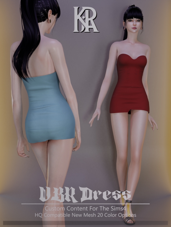 Alpha Kira_VBR Dress by kira_s4 - The Sims 4 Custom Content