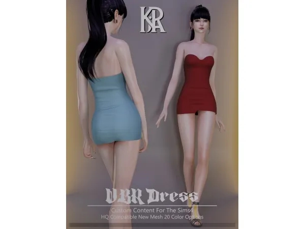 Alpha Kira_VBR Dress - The Sims 4 Custom Content