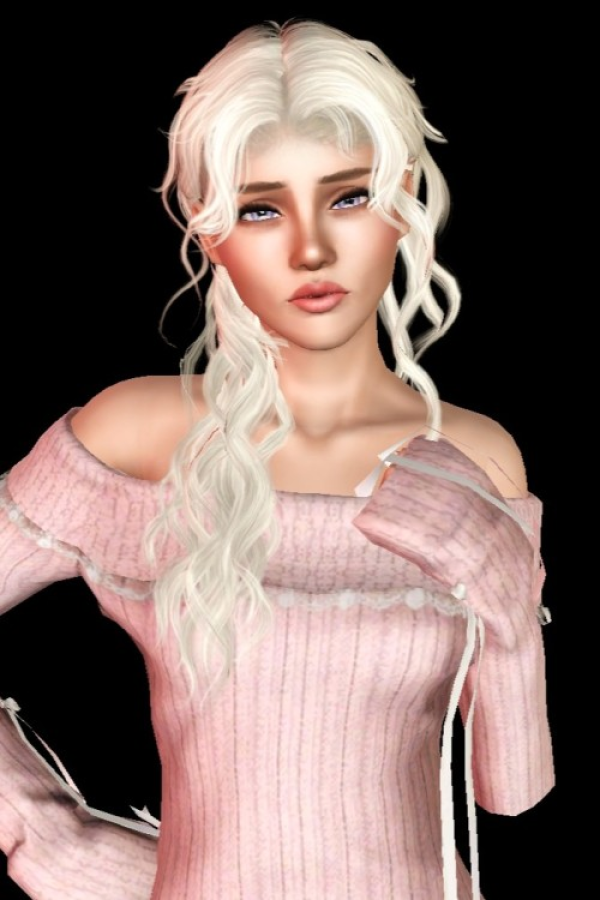 Wings EF0510 Unilateral Curly Hair 4t3 by simsfinds - The Sims 3 Custom Content