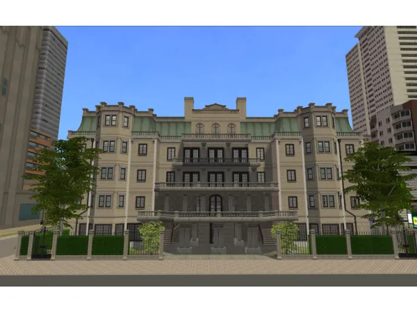 Blackstone Apartments for Rebuilders by simsfinds - The Sims 2 Custom Content