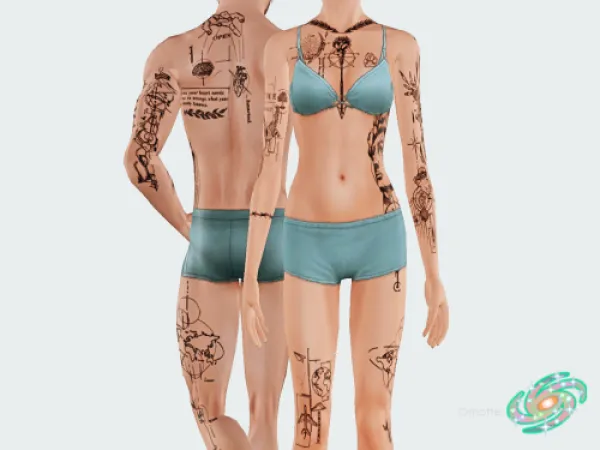 4TO3 AlisaSour Random Tattoo 7 by omotte - The Sims 3 Custom Content