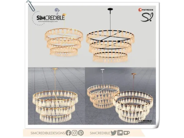 Alpha Vienna Tassel ceiling lamps - The Sims 4 Custom Content