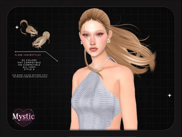 Flow (Hairstyle) - Style A by Mystic Studios