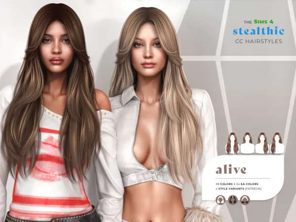 Alpha Stealthic Alive Hair - The Sims 4 Custom Content