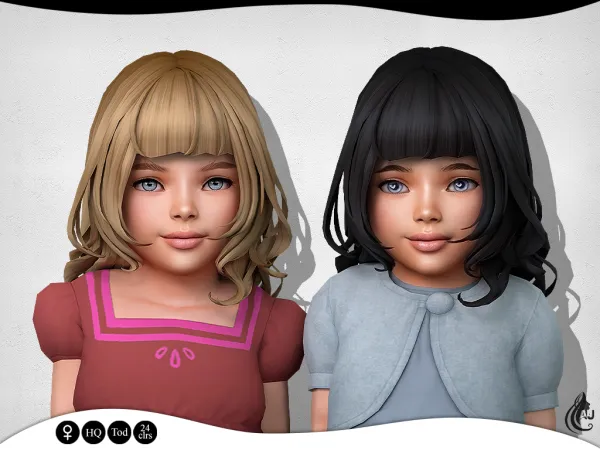 Maxis Match Agatha hairstyle (toddlers) - The Sims 4 Custom Content