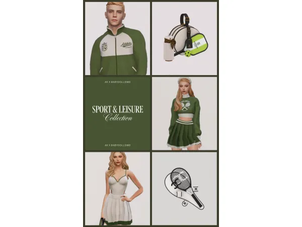 Maxis Match AK x BABYDOLLSIMS SPORT LEISURE by aggressivekitty - The Sims 4 Custom Content
