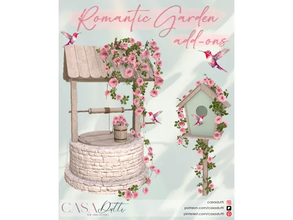 Alpha Romantic Garden Add ons - The Sims 4 Custom Content