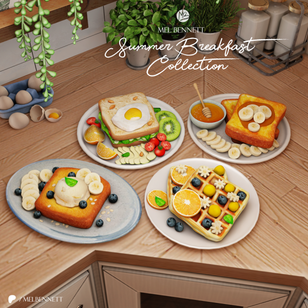 Alpha Summer Breakfast Collection by melbennett - The Sims 4 Custom Content