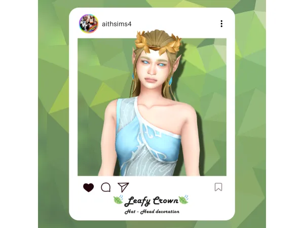 Maxis Match Leafy Crown by Aithsims - The Sims 4 Custom Content