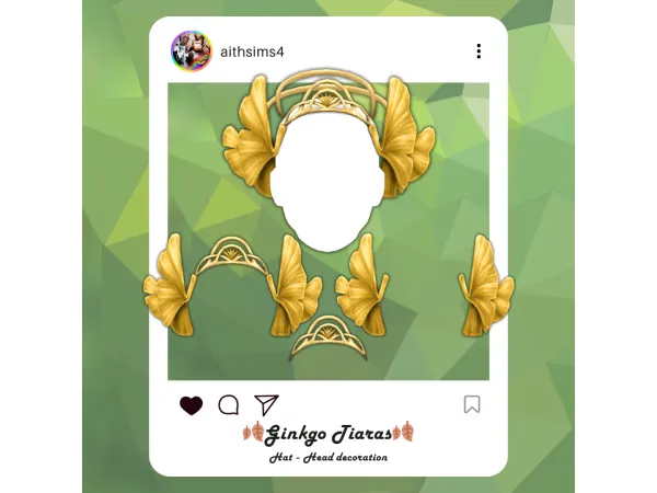 Maxis Match Ginkgo Tiaras by aithsims - The Sims 4 Custom Content