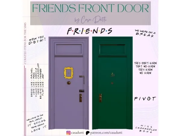 Alpha Friends Front Door - The Sims 4 Custom Content