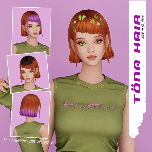 Maxis Match TNA HAIR by simsfinds - The Sims 4 Custom Content