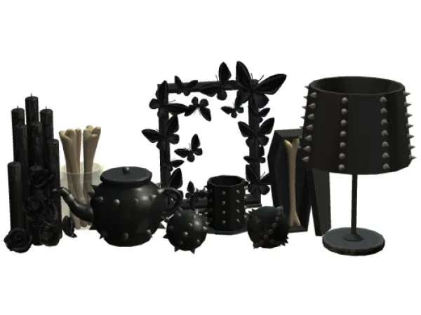 Oh My Goth Ruth Decor Set by modernsetstosims2 - The Sims 2 Custom Content