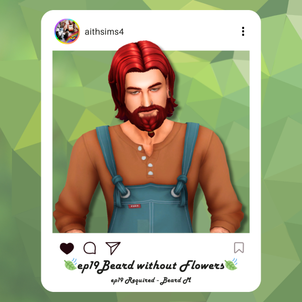 Maxis Match EP19 Beard without Flowers by simsfinds - The Sims 4 Custom Content