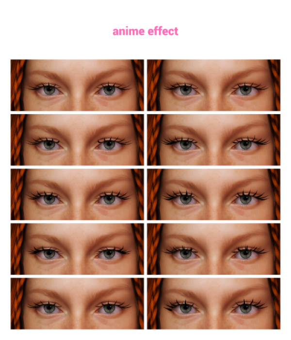 SourLemonSimblr eyelashes set by simsfinds - The Sims 3 Custom Content