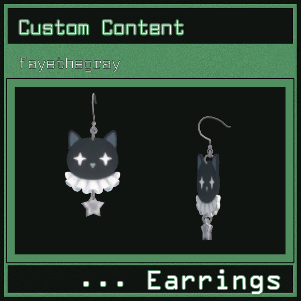 Maxis Match clown kitty earrings by simsfinds - The Sims 4 Custom Content