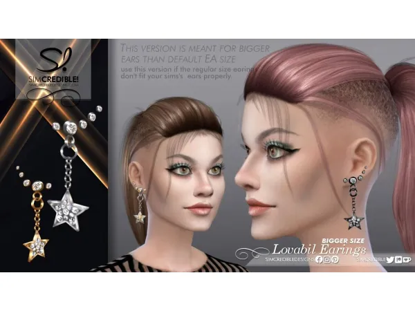 Mix Lovabil Earrings - The Sims 4 Custom Content