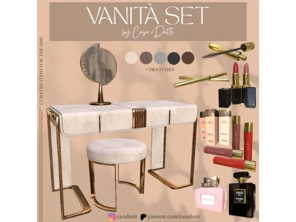 Alpha Vanitu00e0 set - The Sims 4 Custom Content