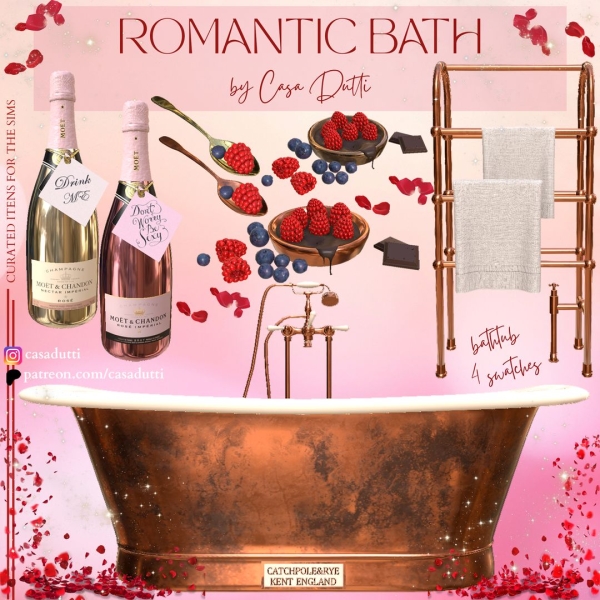 Alpha Romantic Bath by casadutti - The Sims 4 Custom Content