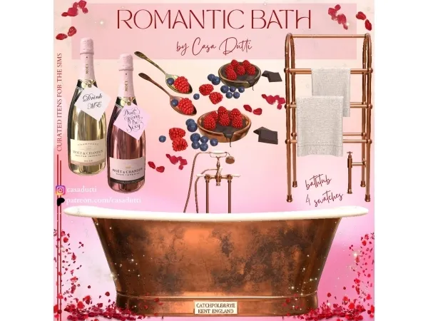 Alpha Romantic Bath - The Sims 4 Custom Content