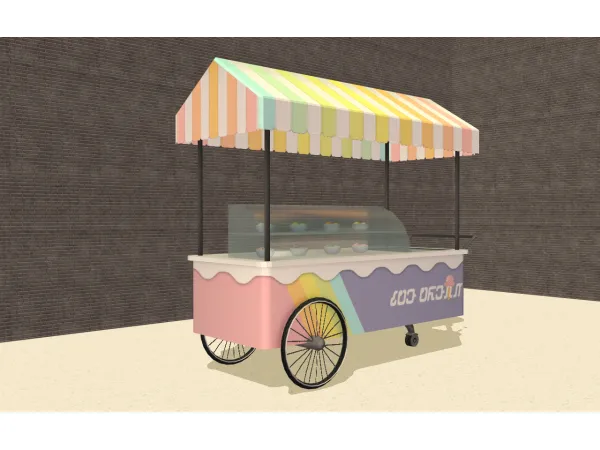 More Colorful Ice Cream Stand Edit by sgthebee - The Sims 2 Custom Content