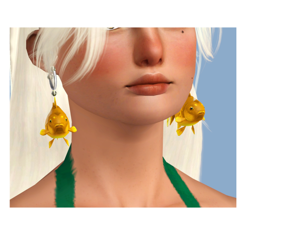 Goldfish earrings by simsfinds - The Sims 3 Custom Content
